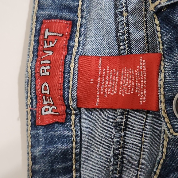 Red Rivet Jeans Size 11 - Picture 7 of 7